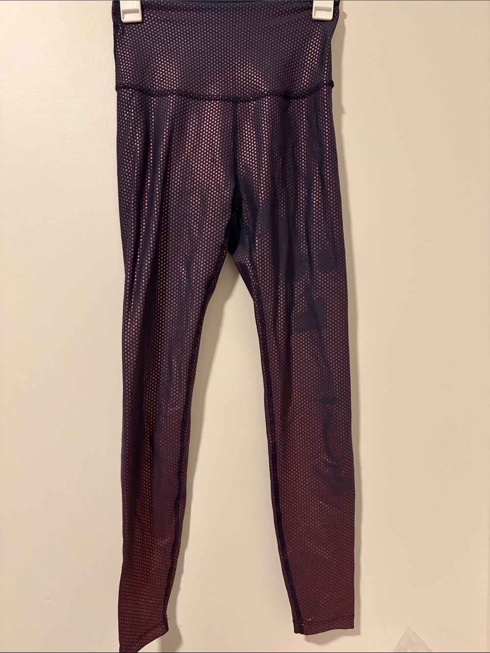 Beyond Yoga Metallic Pink Gray Leggings